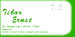 tibor ernst business card